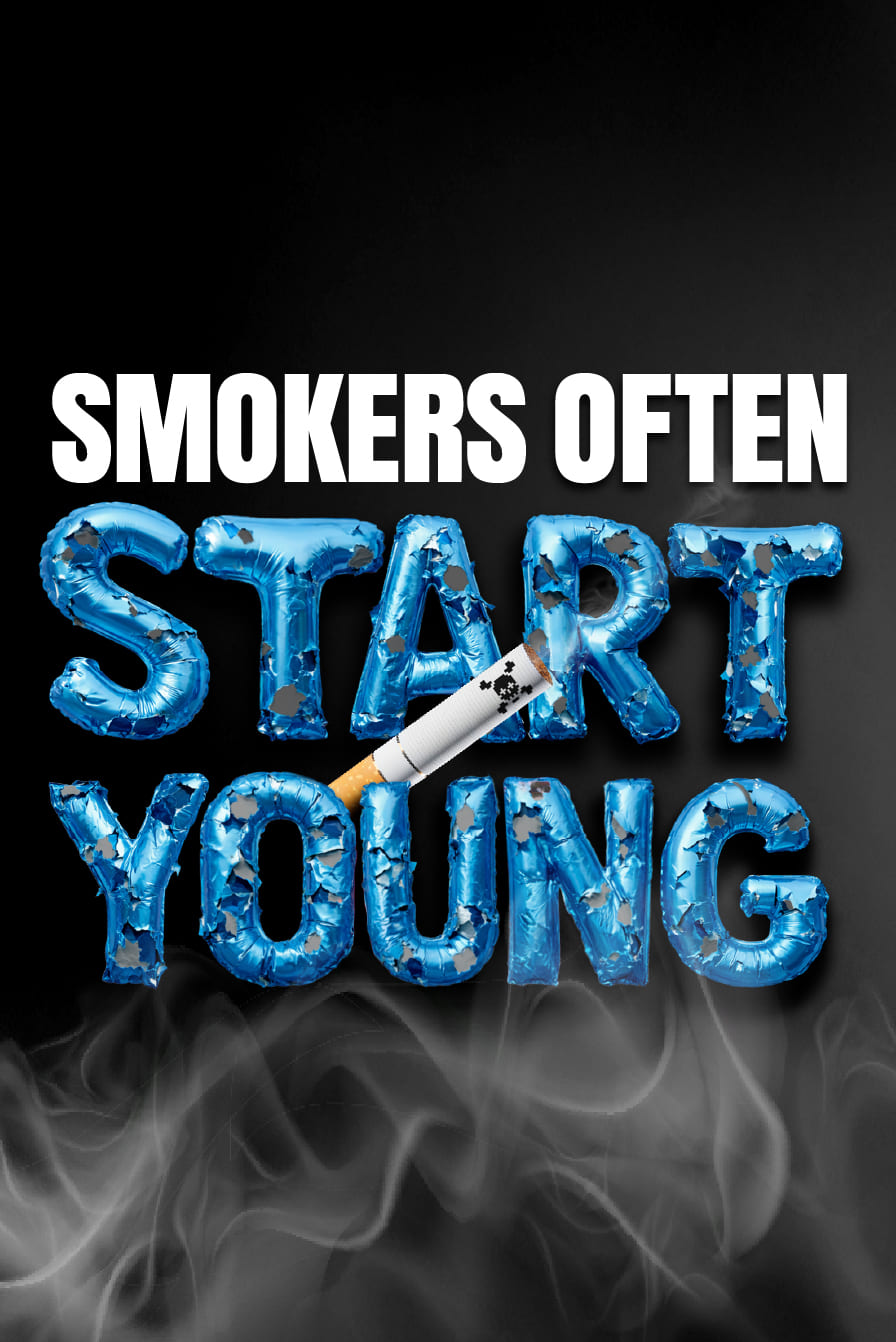 90% of adult smokers start by age 18.